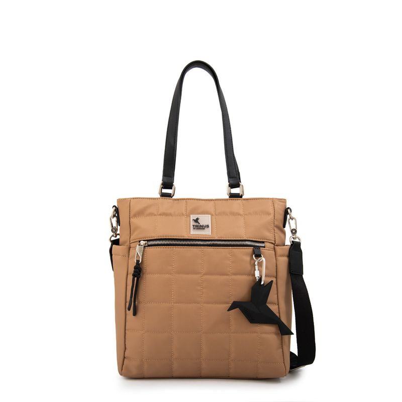 TRINUS - Cartera Dos Asas grande belina beige oscuro