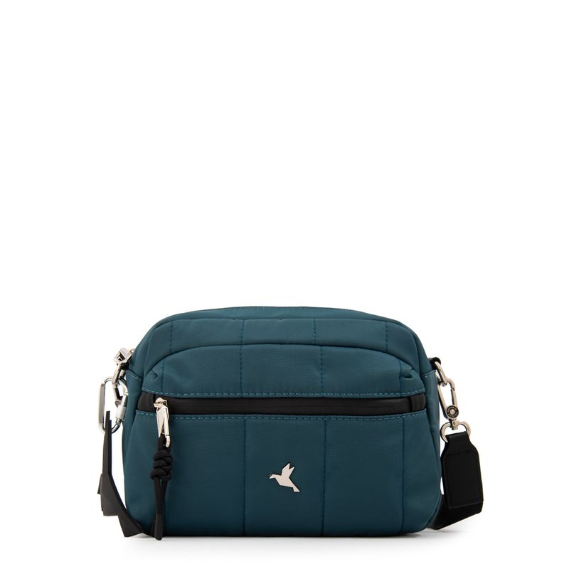 TRINUS - Cartera Bandolera pequeña lizel petroleo oscuro