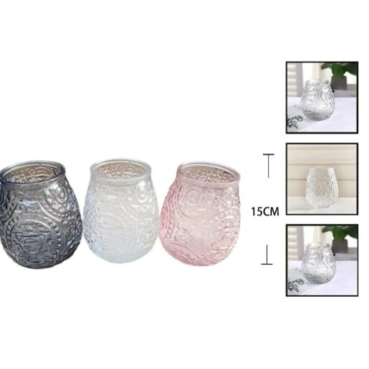 GENERICO - Macetero De Vidrio 15Cm Para Flores