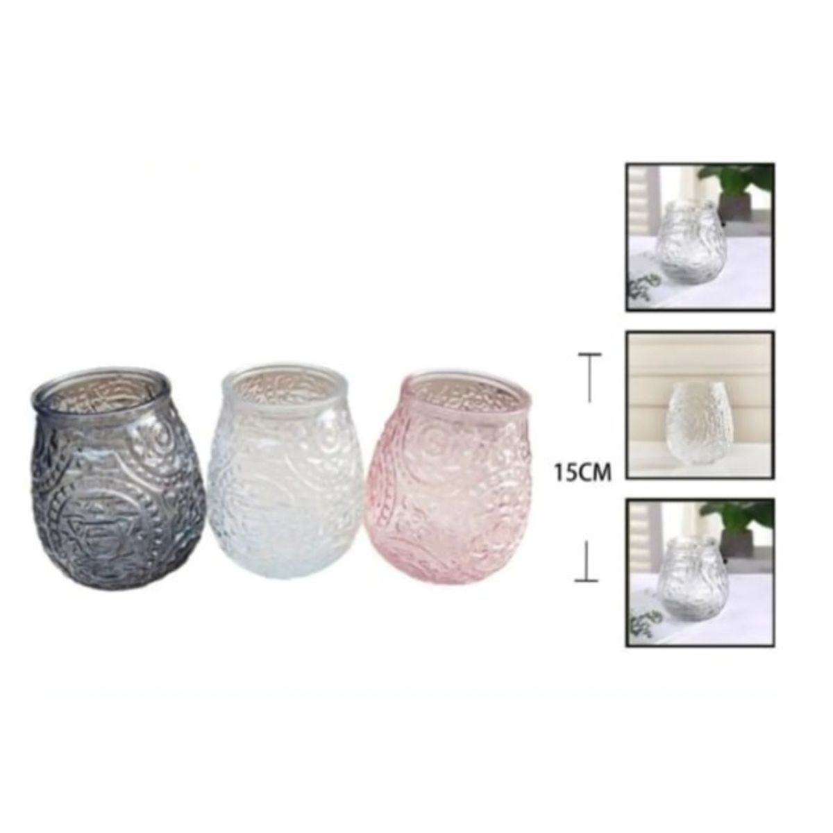 GENERICO - Macetero De Vidrio 15Cm Para Flores