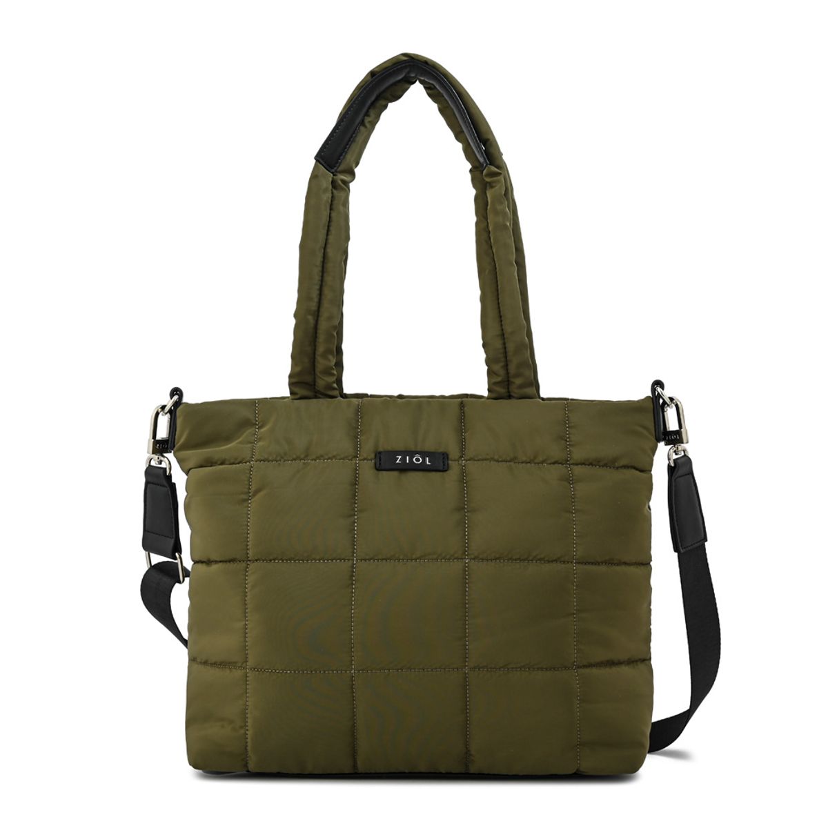 ZIOL - Cartera tote nacha mediana verde oliva