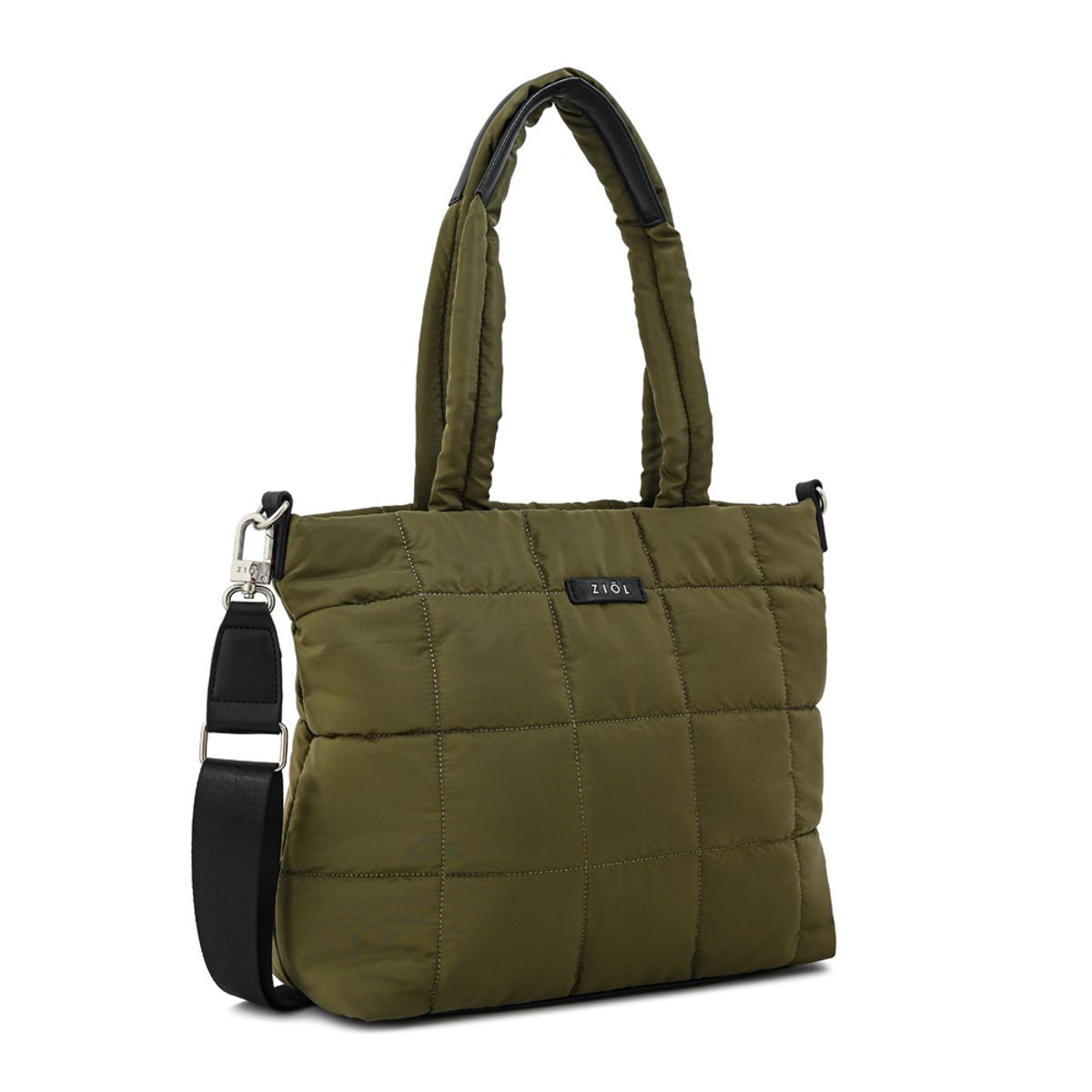 ZIOL - Cartera tote nacha mediana verde oliva