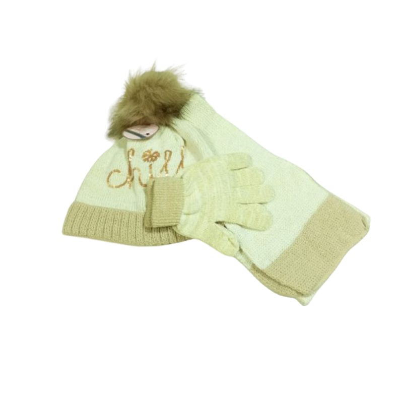 GENERICO - Pack gorro, guante, bufanda para niños 7 años a 14 años