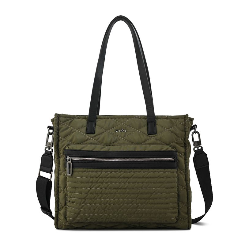 ZIOL - Cartera dos asas porta notebook grande cersei verde oliva