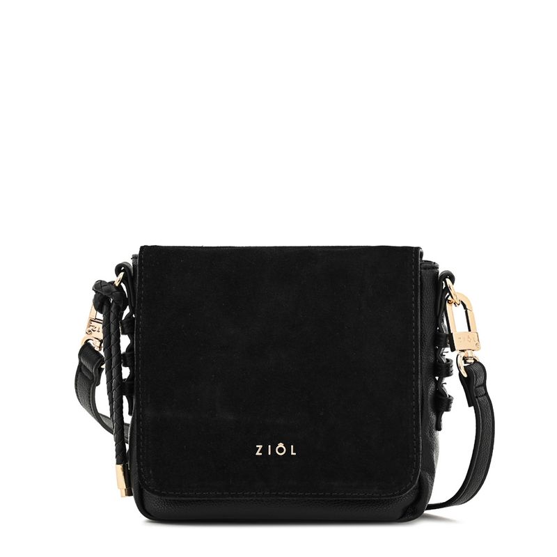 ZIOL - Cartera bandolera con tapa pequeña melchy negro especial