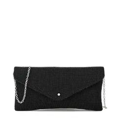 AMPHORA - Cartera fiesta con tapa smith negro