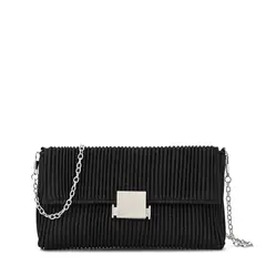 AMPHORA - Cartera fiesta con tapa davies plateado