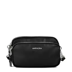 AMPHORA - Cartera bandolera pequeña abrilita Negro especial