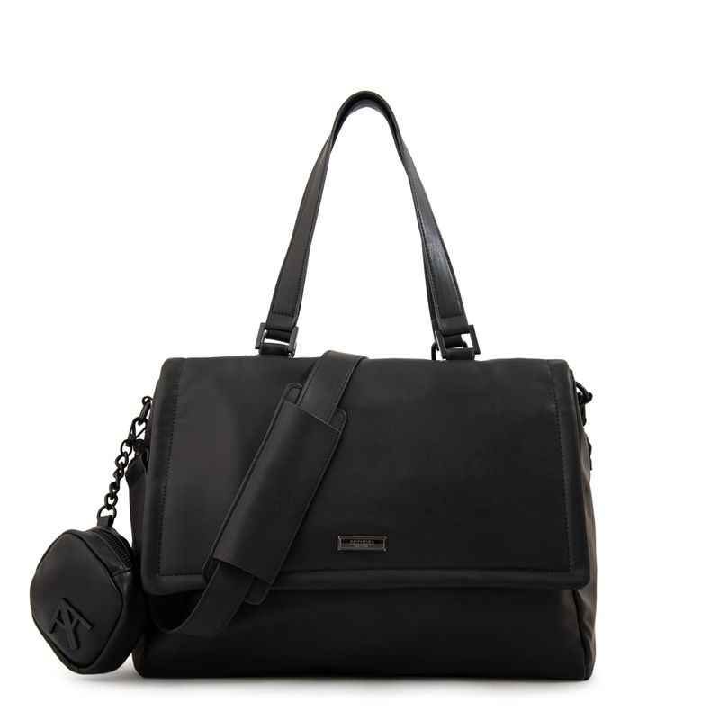 AMPHORA - Cartera Dos Asas porta notebook grande bogart negro especial
