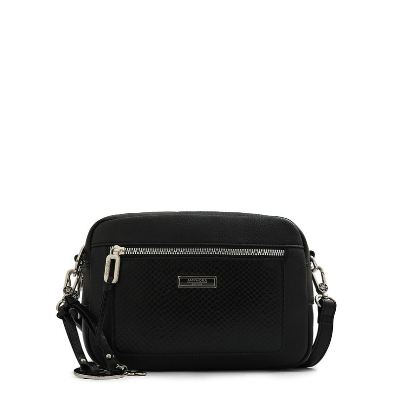 AMPHORA - Cartera Bandolera mediana london negro especial