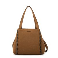 Cartera tote tres divisiones maya grande café