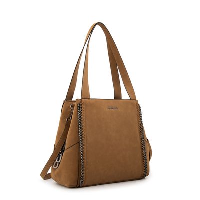 Imagen 2 del producto Cartera tote tres divisiones maya grande café