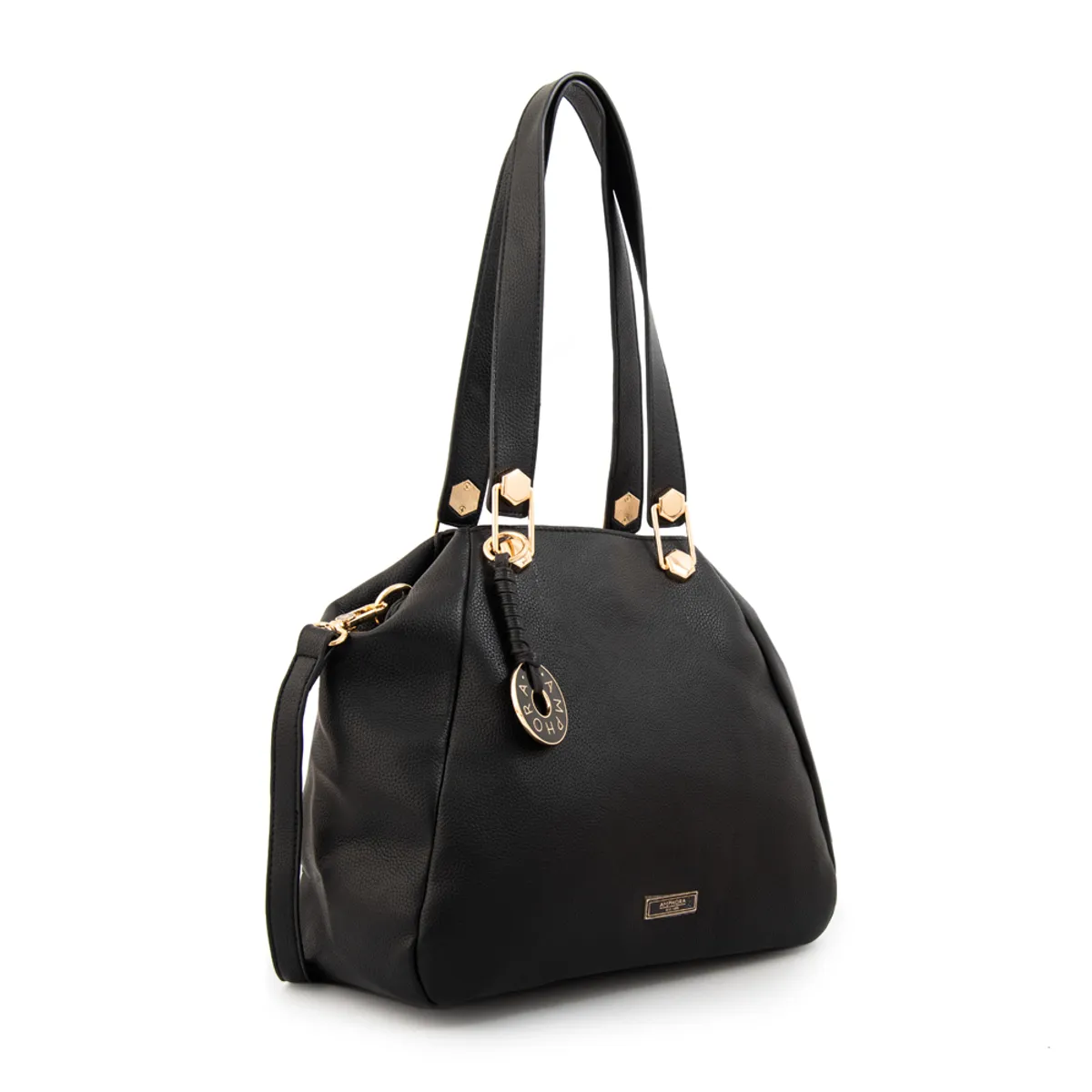 AMPHORA - Cartera tote tres divisiones silvana grande negro