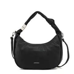 AMPHORA - Cartera Corte Oval grande olivia negro