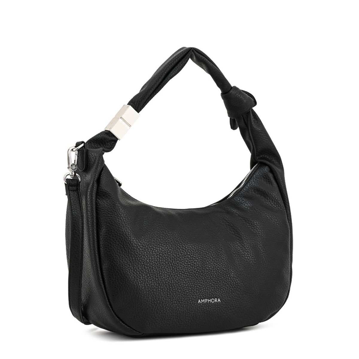 AMPHORA - Cartera corte oval olivia grande negro