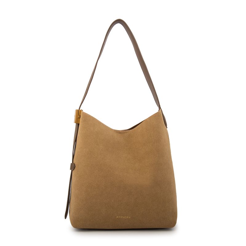 AMPHORA - Cartera Corte Recto mediana brisy beige oscuro