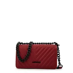 AMPHORA - Cartera Bandolera con tapa pequeña mediana muller rojo