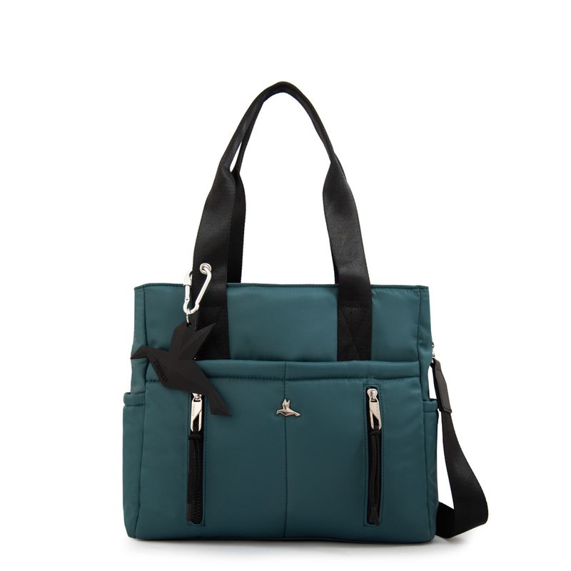 TRINUS - Cartera Dos Asas grande juliana petroleo oscuro