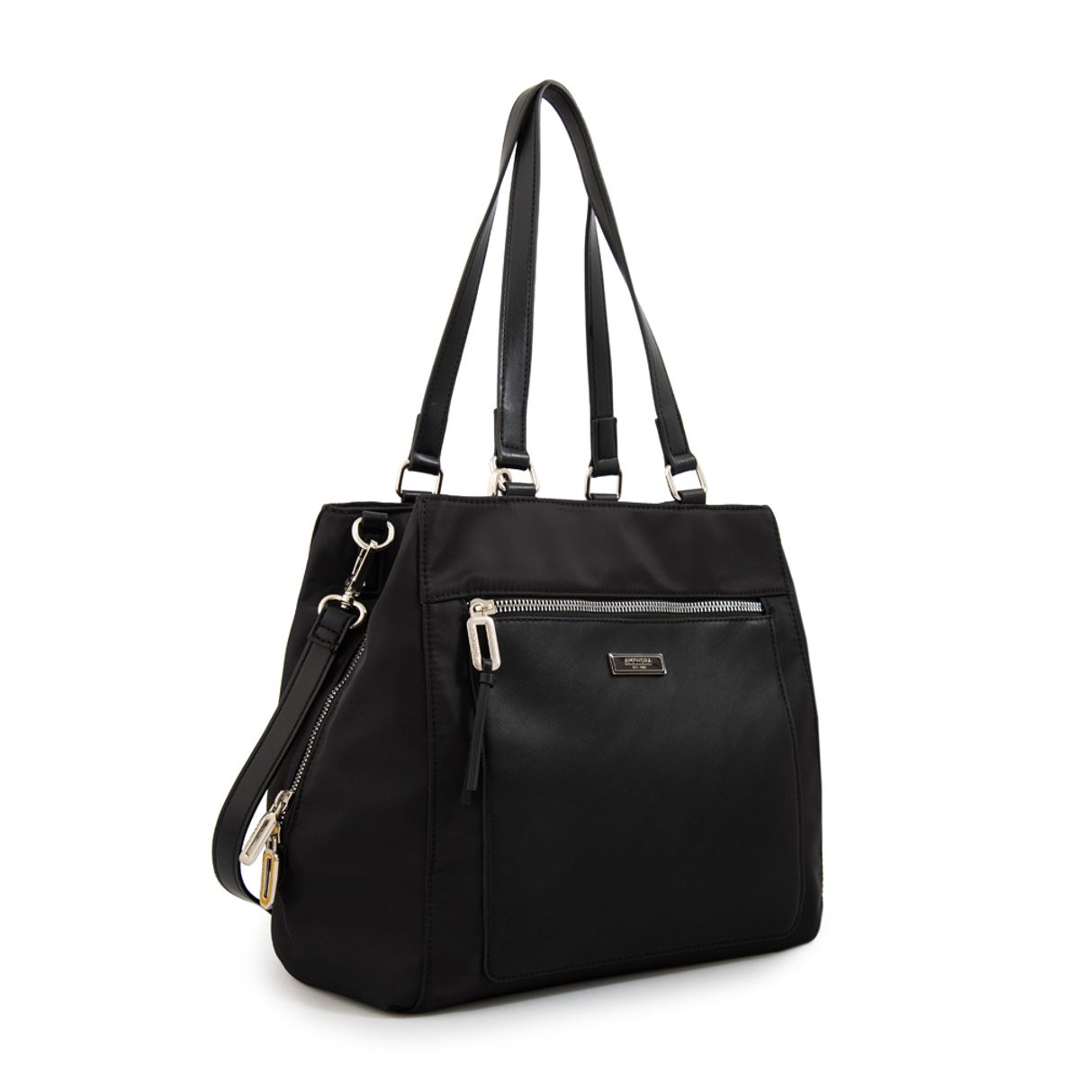 AMPHORA - Cartera tote tres divisiones london grande negro