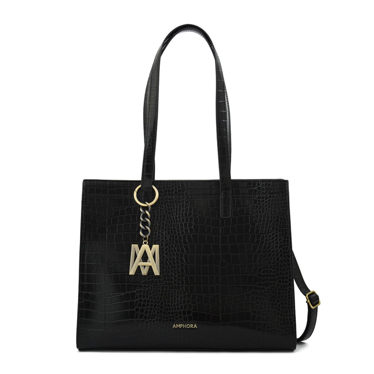 AMPHORA - Cartera tote miller grande negro especial