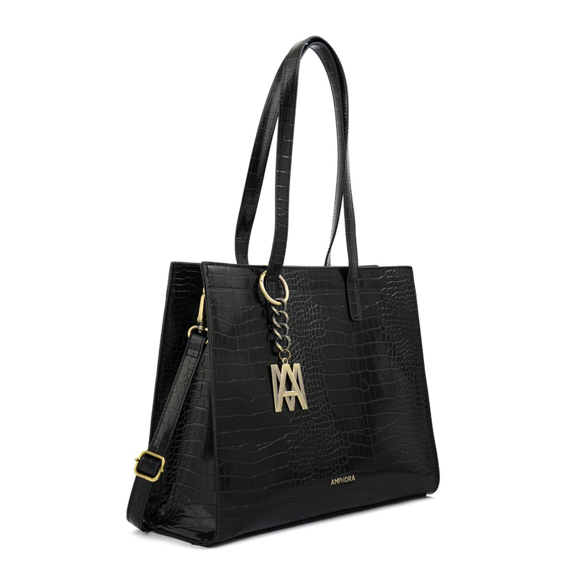 AMPHORA - Cartera tote miller grande negro especial