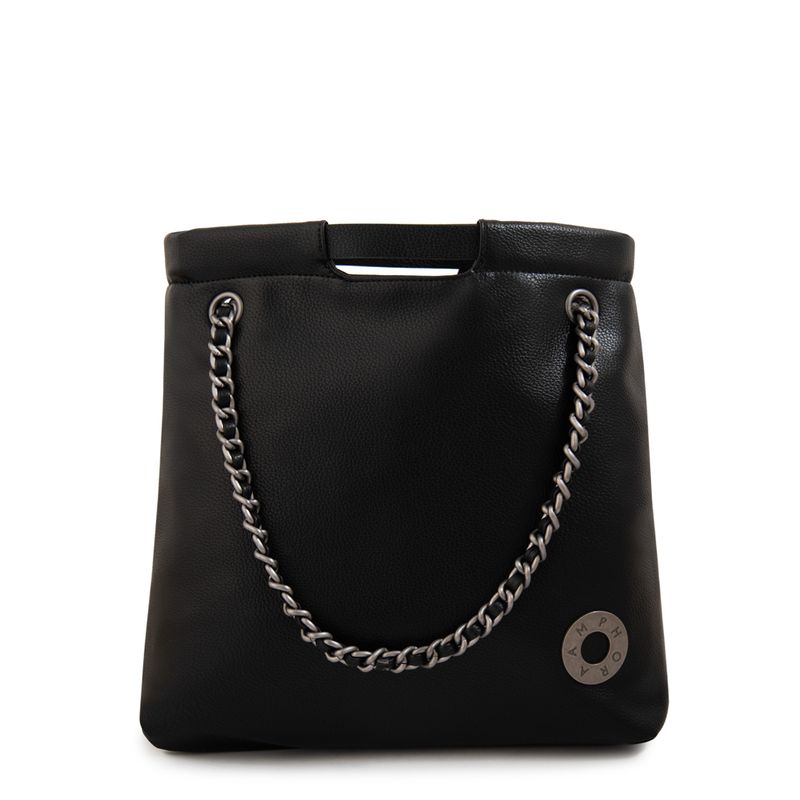 AMPHORA - Cartera Dos Asas grande riley negro especial