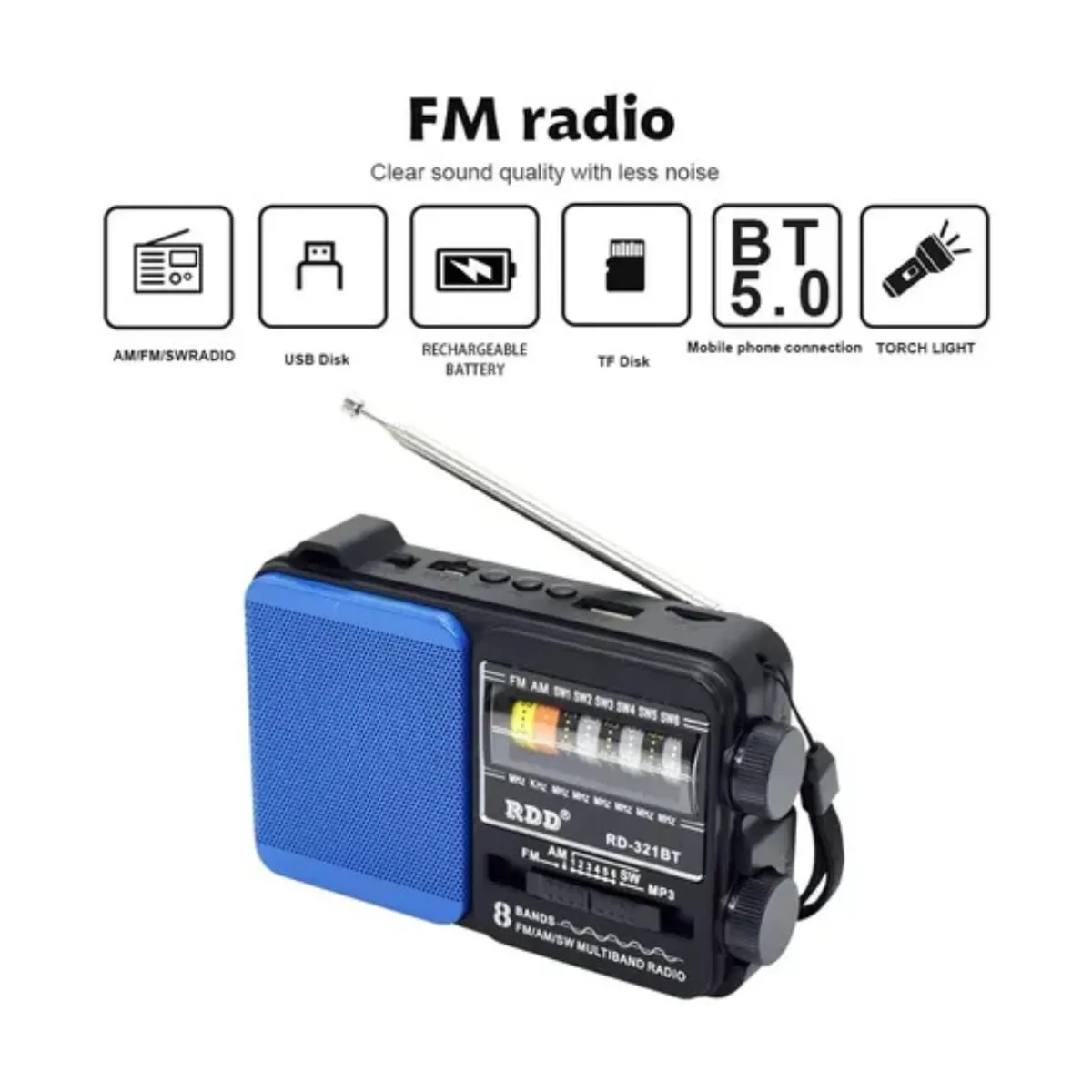 TECNOLAB - RADIO PORTATIL TECNOLAB TL652 NEGRO