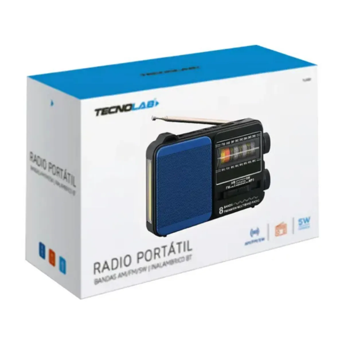 TECNOLAB - RADIO PORTATIL TECNOLAB TL652 NEGRO