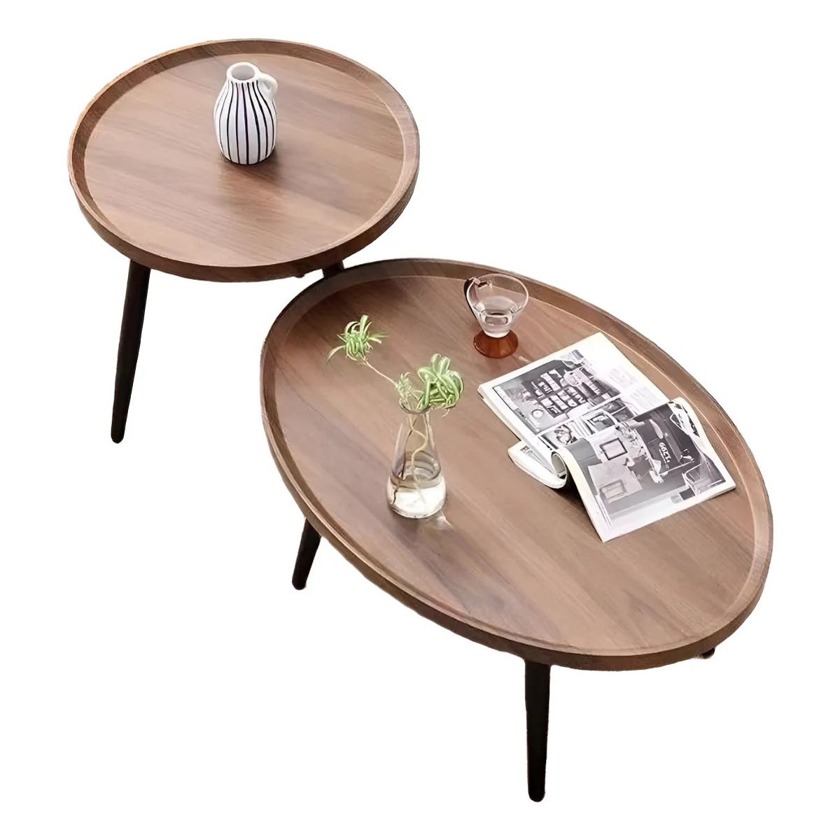 MUNDO MAGIA - Juego Mesa De Centro Madera Natural