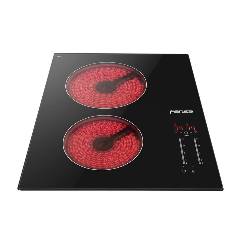 FENSA - Encimera Eléctrica Fensa 2 platos Vitrocerámica y Panel Touch FEV 2T