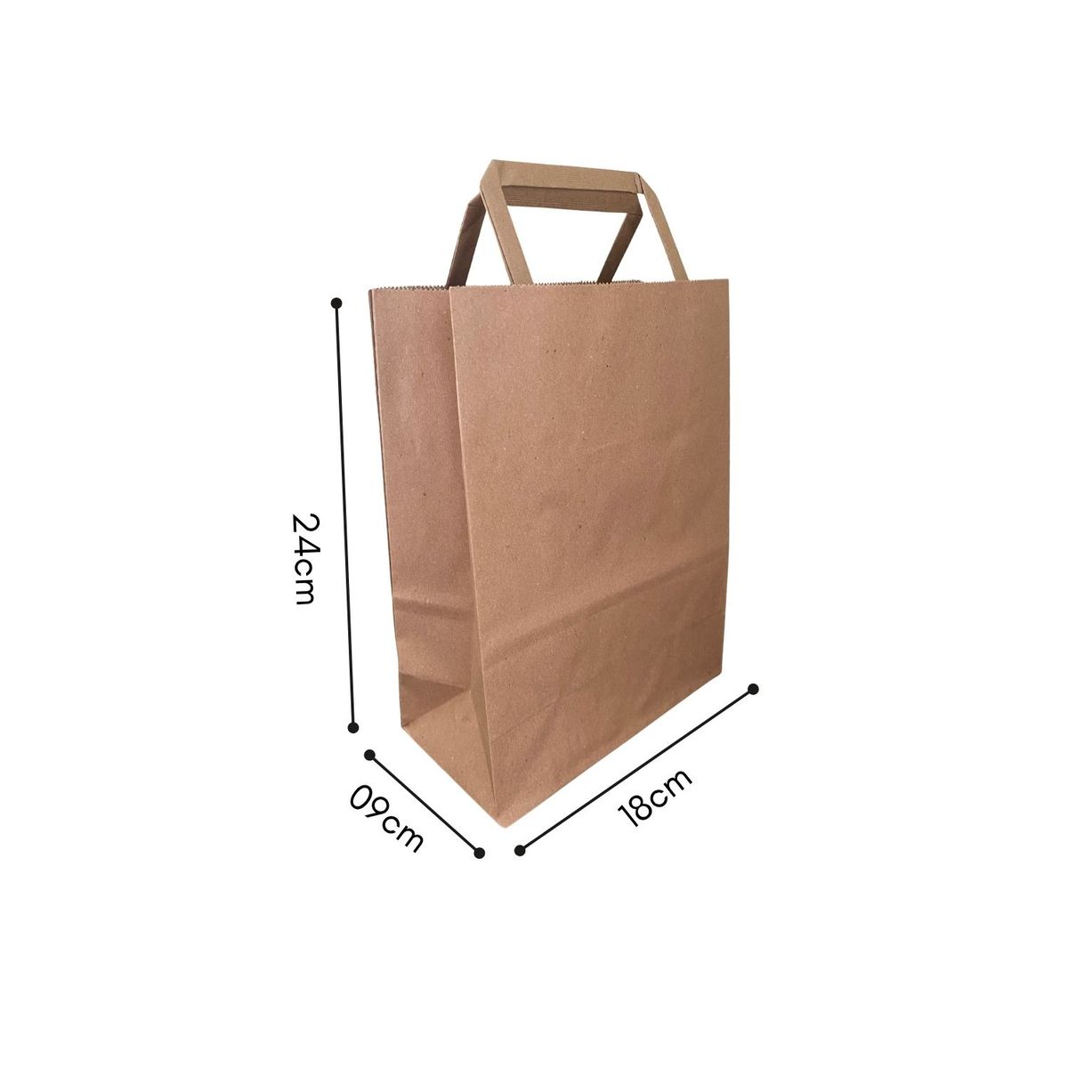 GENERICO - Bolsas de Papel Kraft 18x09x24 por 50 unidades…