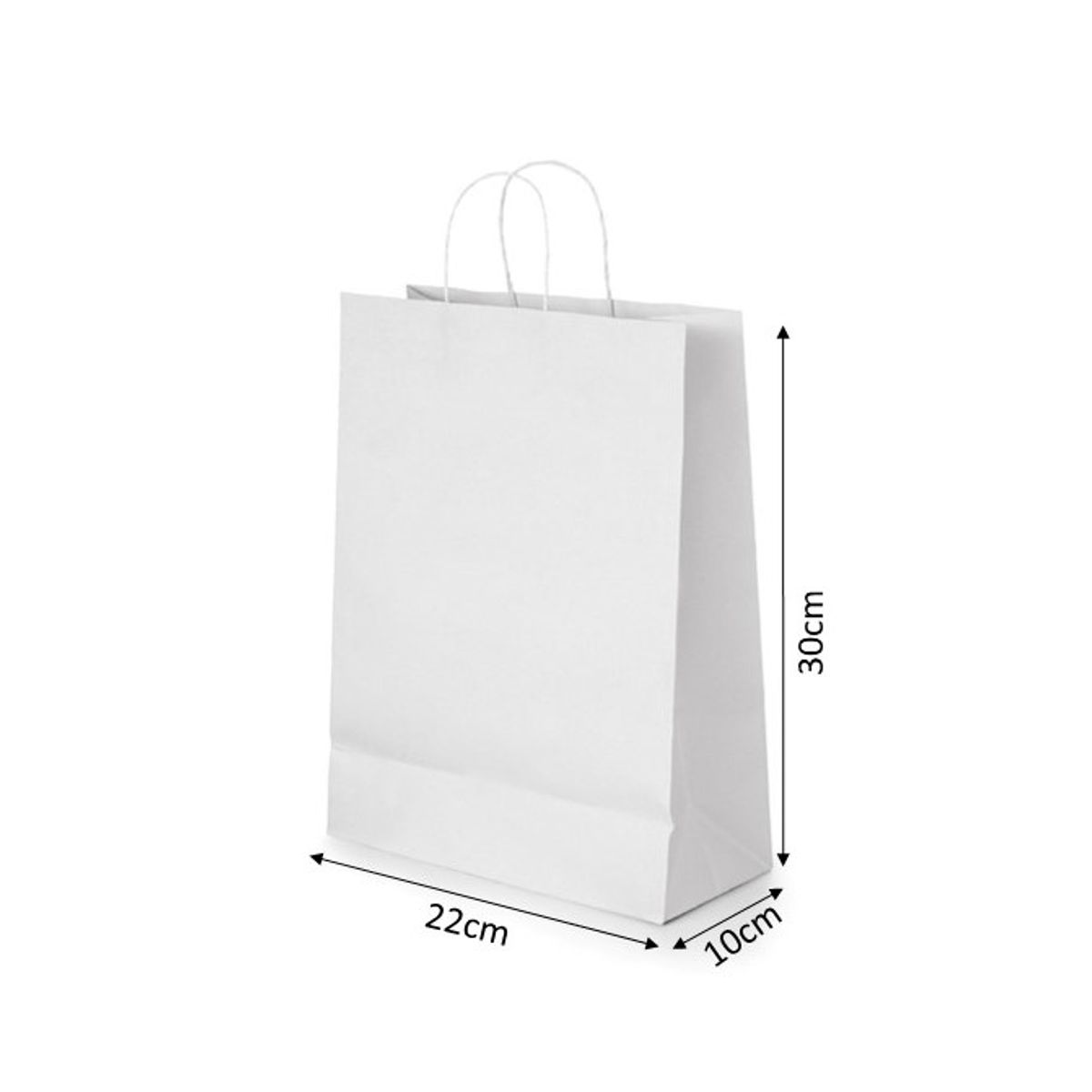 GENERICO - Bolsas de Papel Blancas 22x10x30 por 50 unidades…