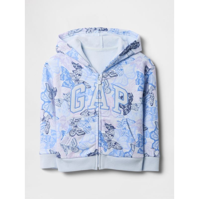 GAP - Polerón Toddler Niña Logo Butterflies Con Cierre Azul Gap