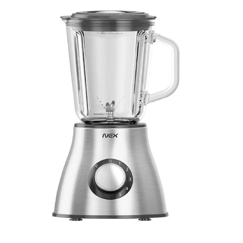 NEX - Licuadora Nex 1.5 Litros Acero Inoxidable 5 Velocidades