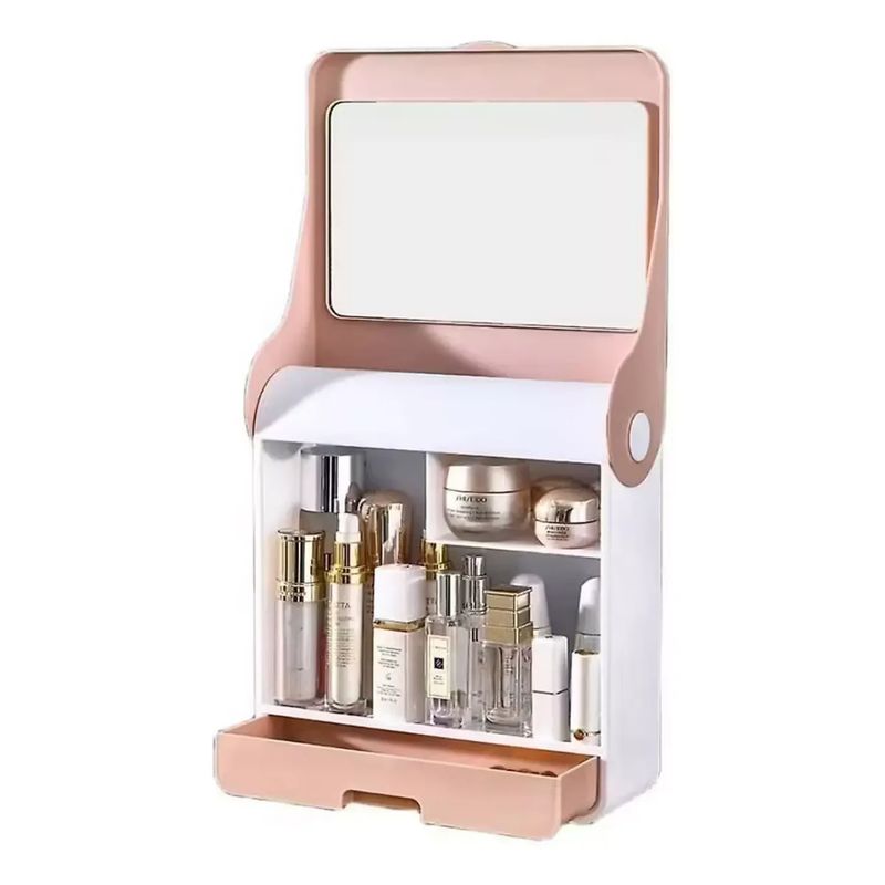 GENERICO - Organizador De Maquillaje Cosméticos Soporte De Pared coloro rosado