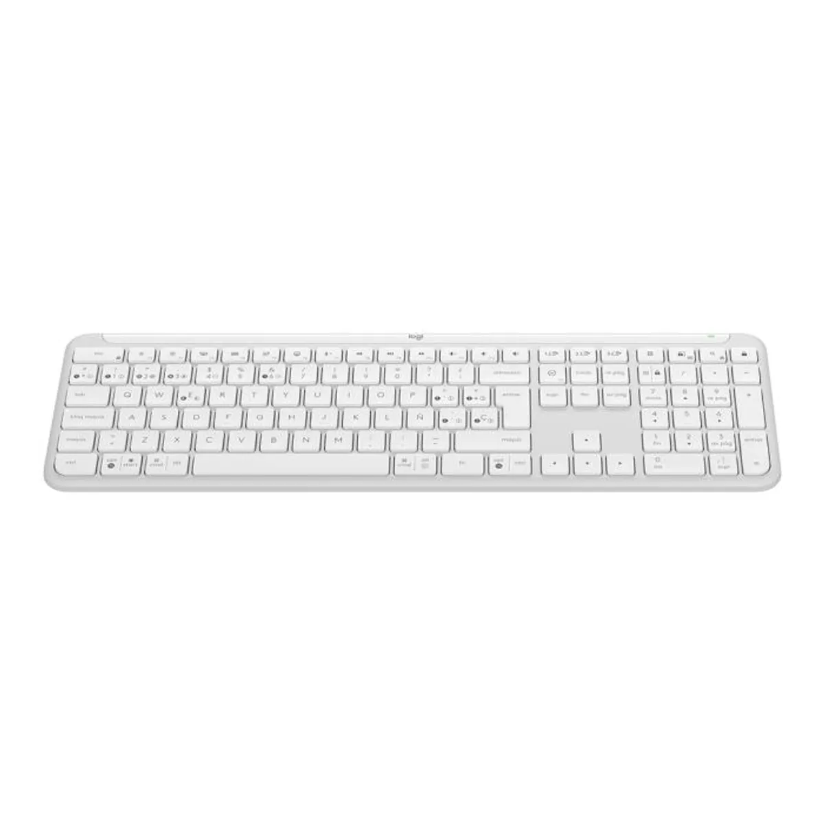 LOGITECH - Teclado Inalámbrico Logitech Signature Slim K950 Blanco Español Bluetooth USB