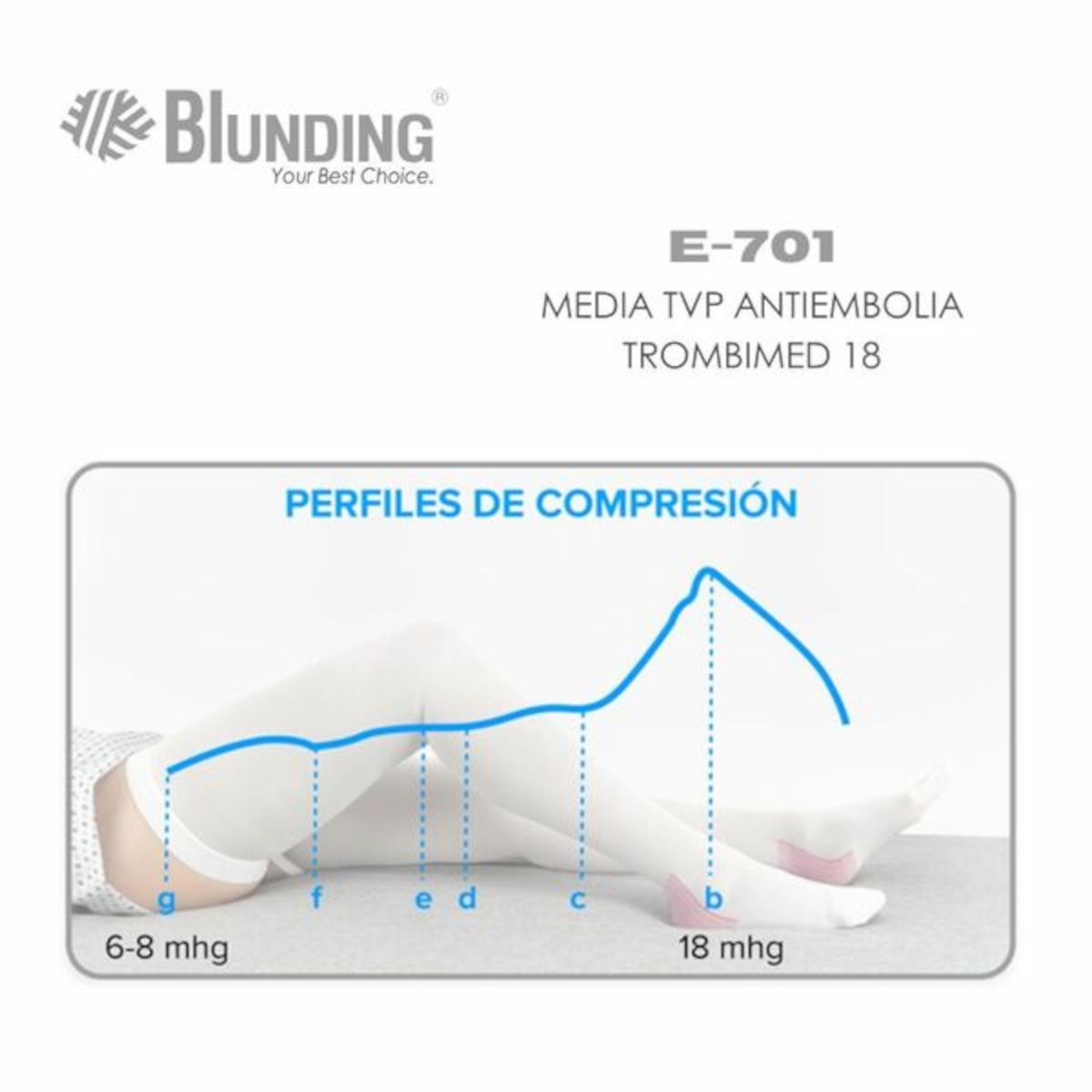 BLUNDING - Media TVP Antiembolia Trombimed Hasta el Muslo Talla L