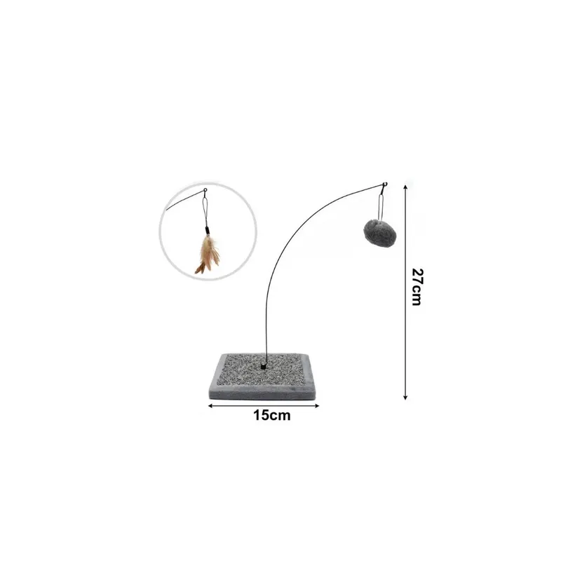 GENERICO - SOPORTE CON JUGUETE PARA GATOS 27CM