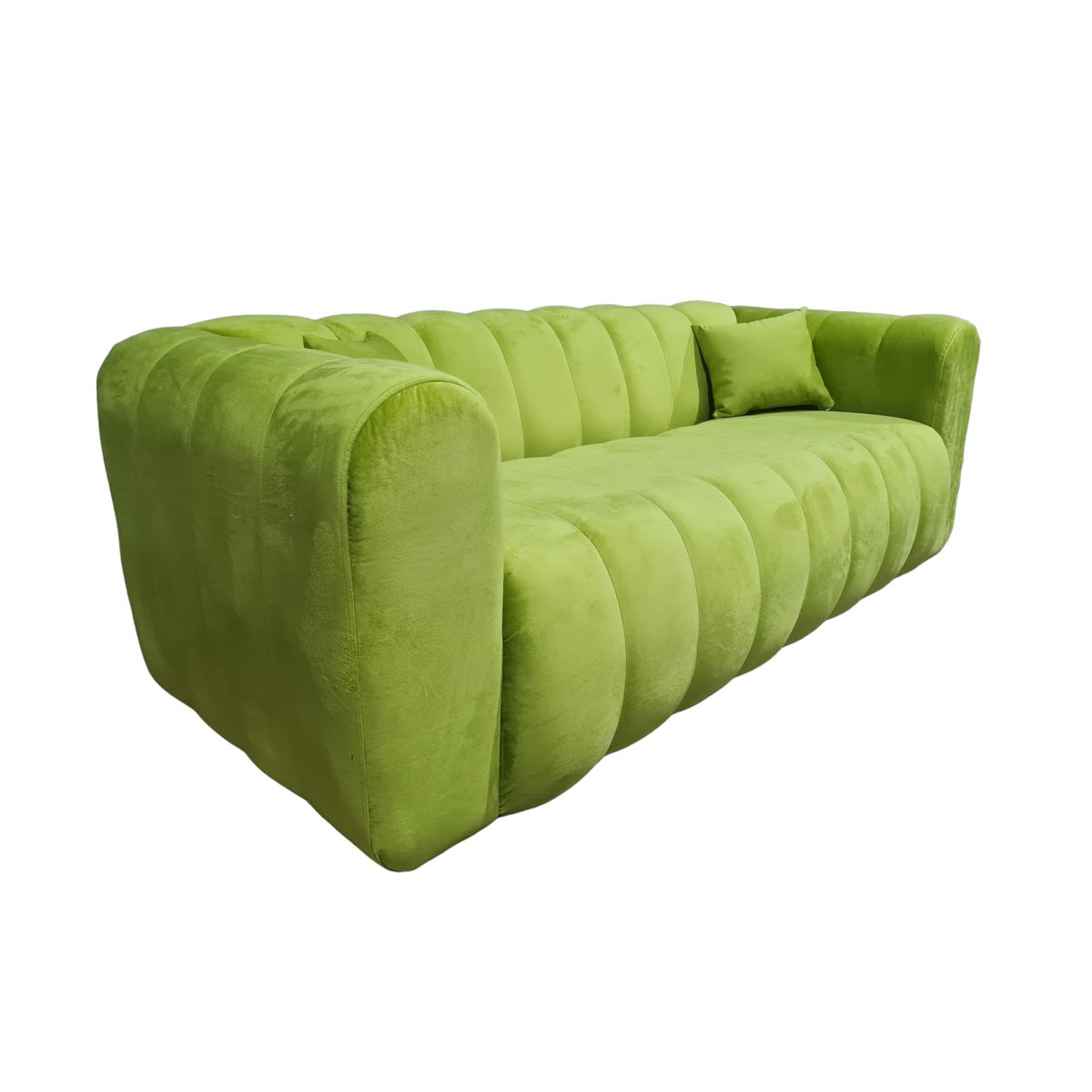 GENERICO - Sofa Martins 2 mts, felpa verde Pistacho