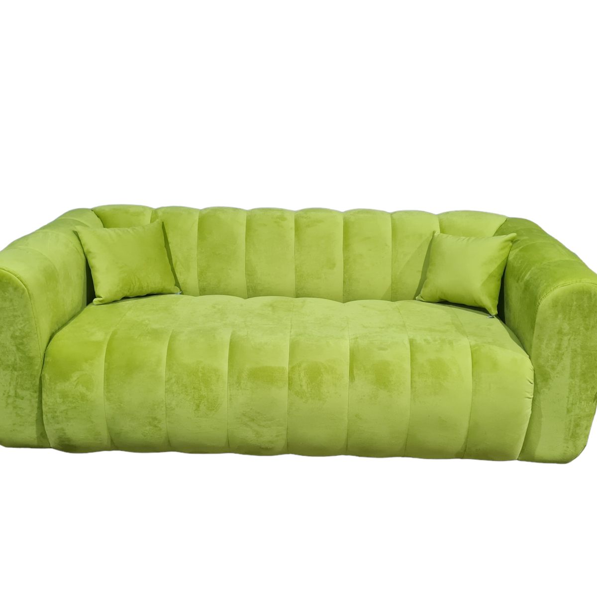 GENERICO - Sofa Martins 2 mts, felpa verde Pistacho