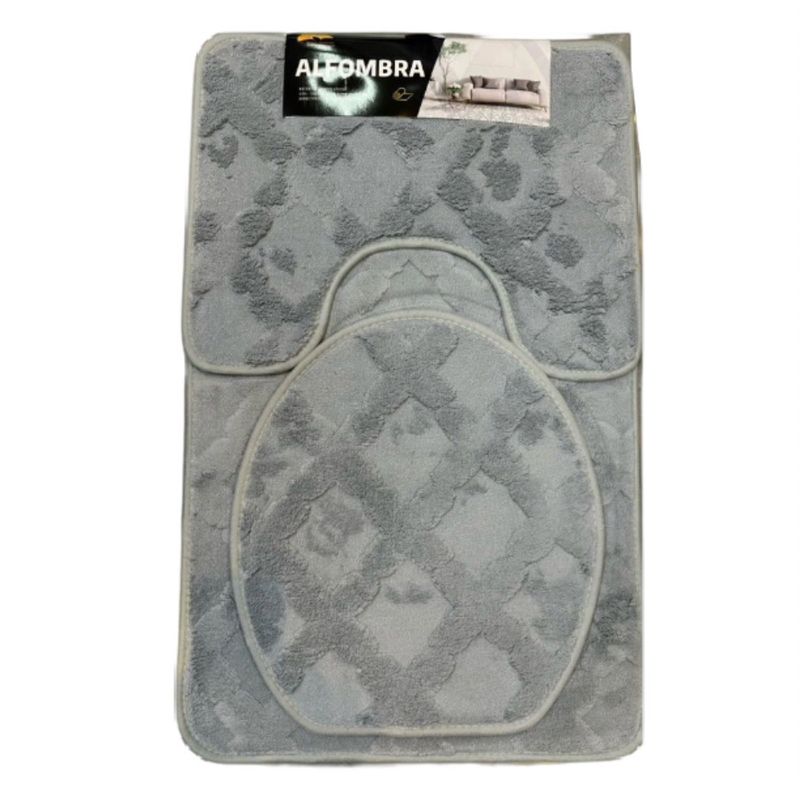 GENERICO - alfombra set juego de baño 50x80 gris