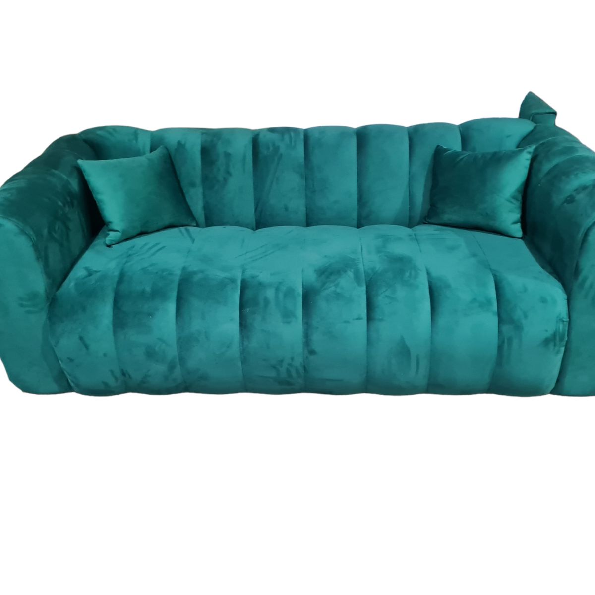 GENERICO - Sofa Martins 2 mts, felpa verde oscuro, 3 cuerpos