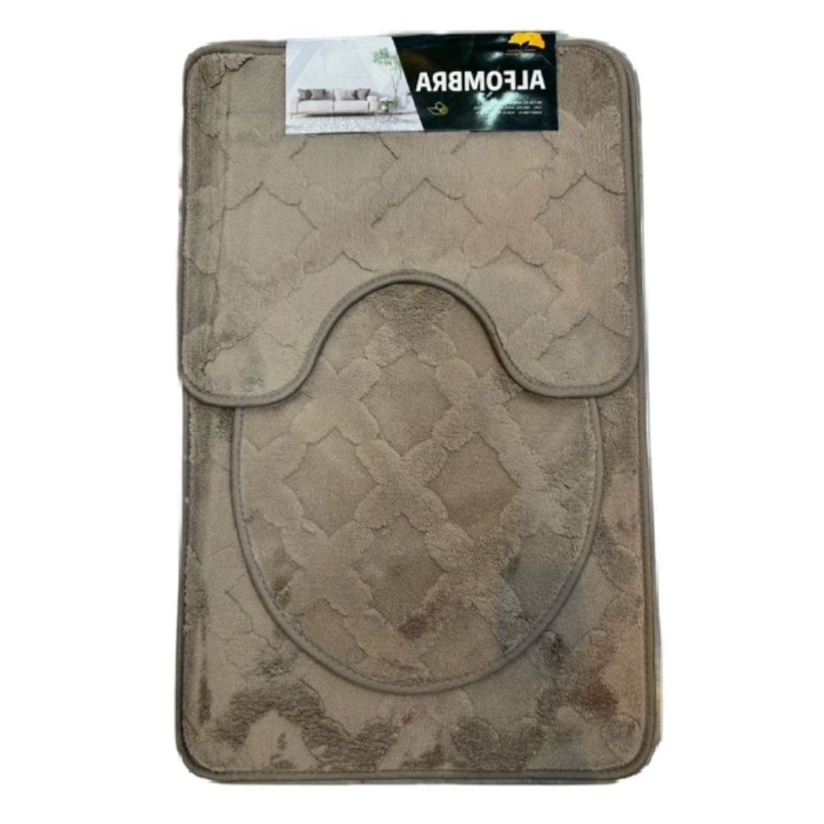 GENERICO - alfombra set juego de baño 50x80 marron dorado