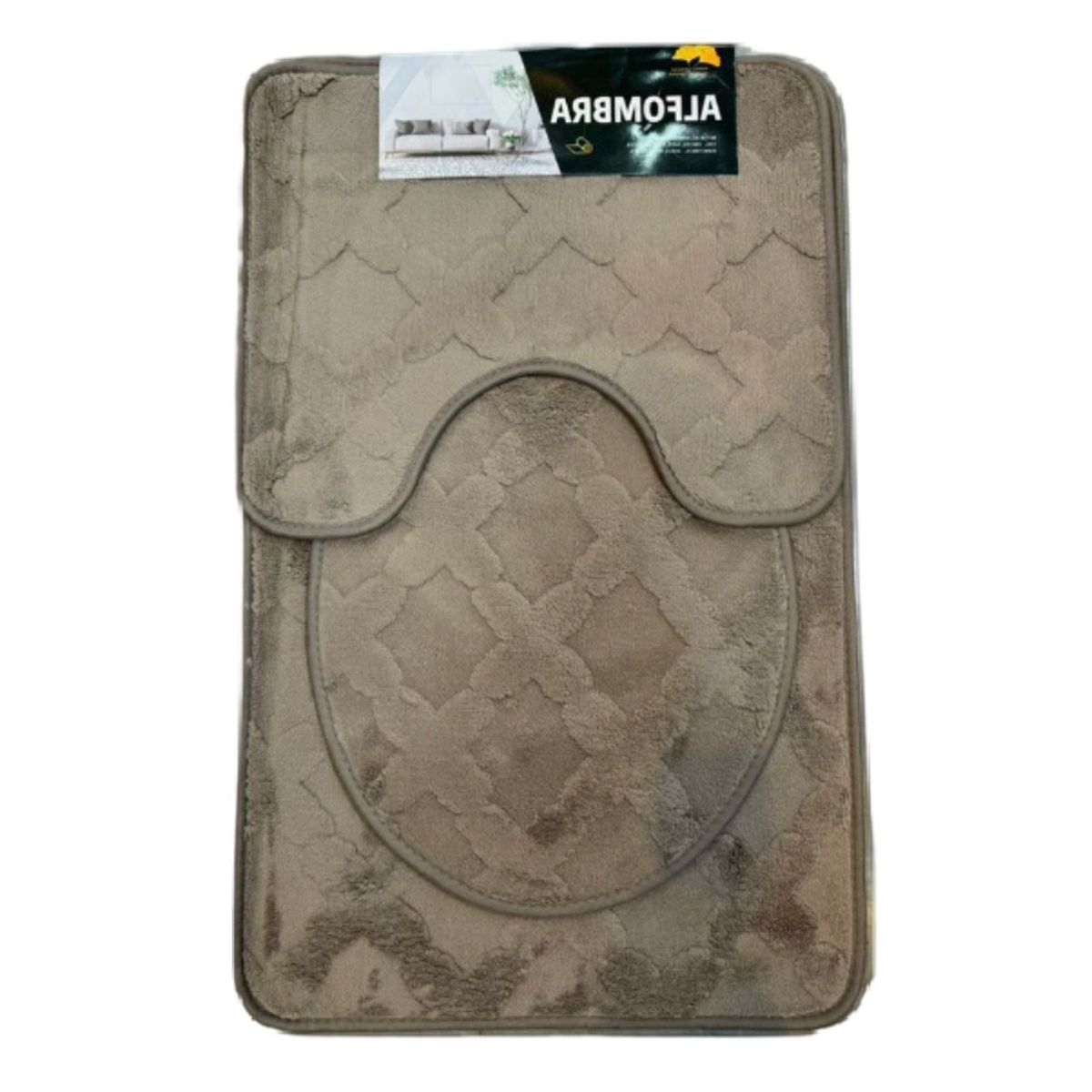 GENERICO - alfombra set juego de baño 50x80 marron dorado