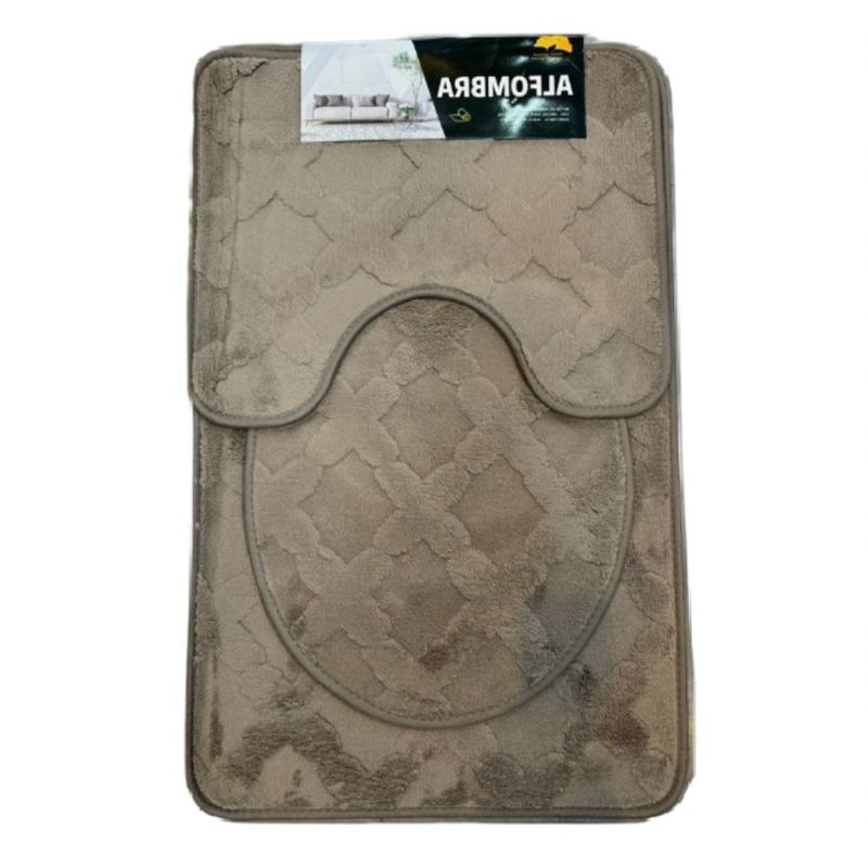 GENERICO - alfombra set juego de baño 50x80 marron dorado