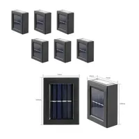 Pack 6 Foco Luz Aplique Solar Led Pared Exterior
