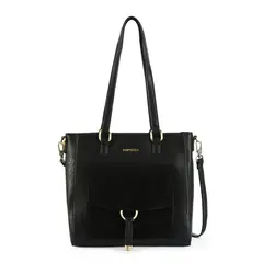 AMPHORA - Cartera tote tres divisiones lya mediana negro