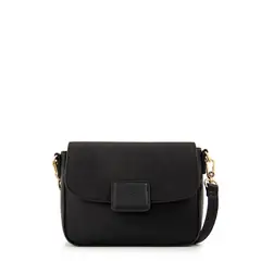 AMPHORA - Cartera bandolera con tapa osaka pequeña negro