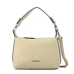 AMPHORA - Cartera corte oval pequeña bercy beige