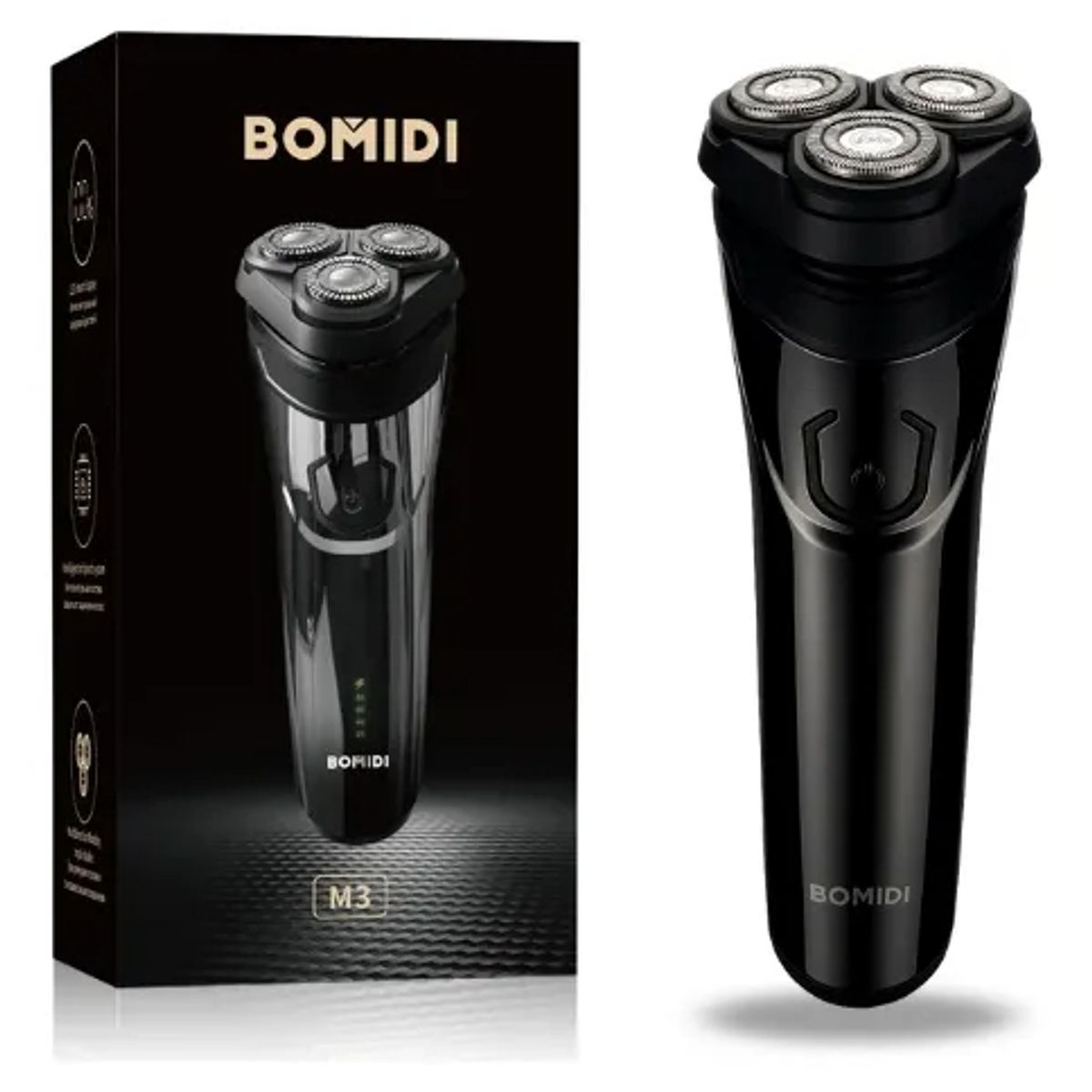 BOMIDI - Máquina Afeitadora Eléctrica Razuradora 3d Bomidi M3 Negro